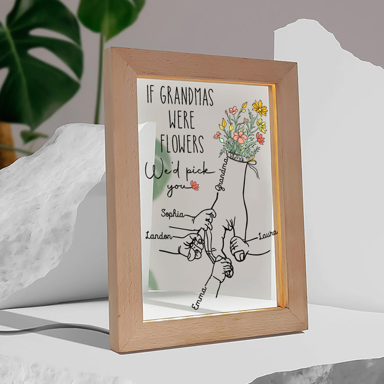If Grandmas Were Flowers - Personalized Frame Lamp