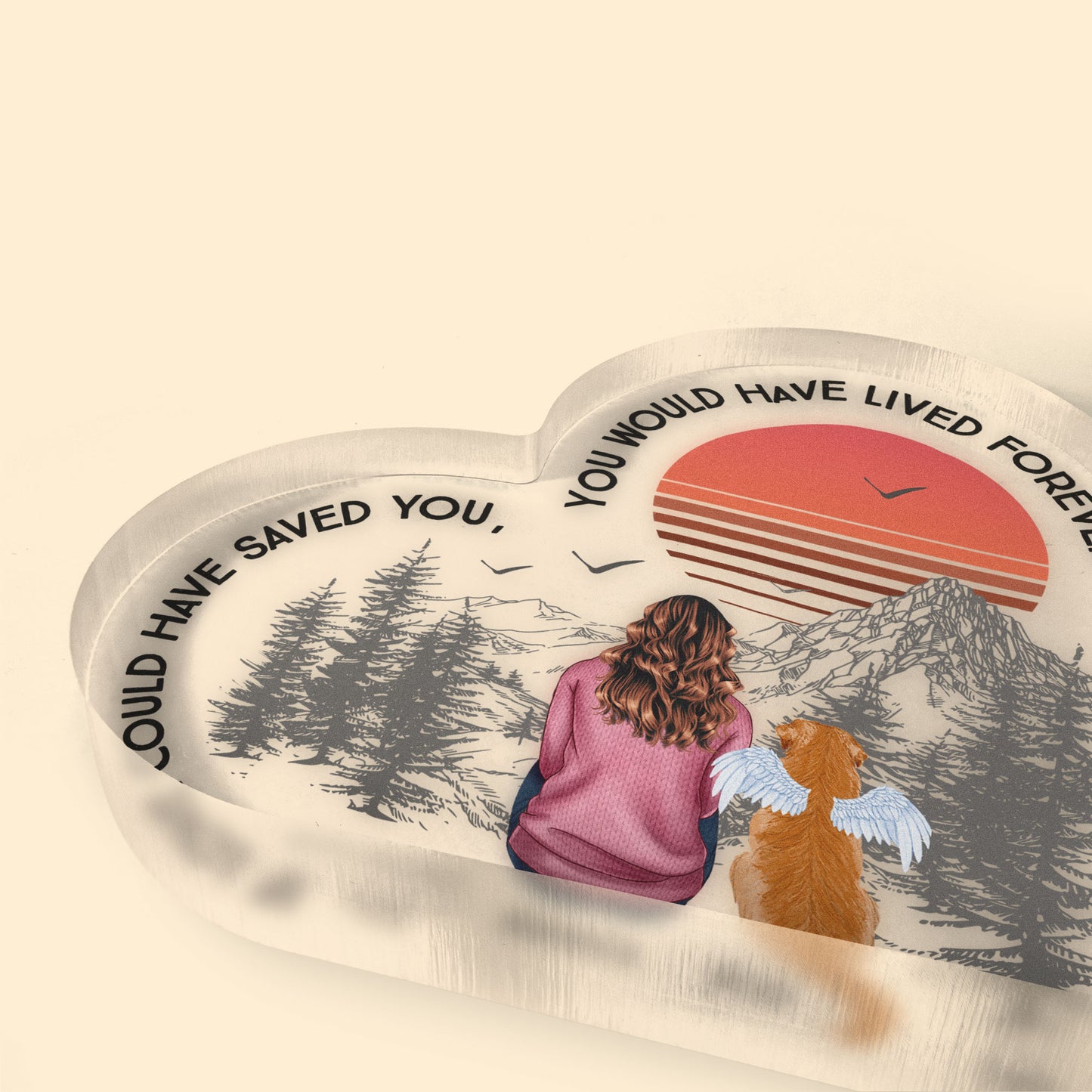 If Love Could Have Saved You - Personalized Heart Acrylic Plaque