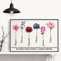 If We Had A Flower For Every Time We Thought Of Our Love For You - Personalized Poster/Wrapped Canvas - Birthday, Mother's Day Gift For Mom, Grandma, Auntie