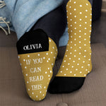 If You Can Read This I'm Reading - Personalized Crew Socks