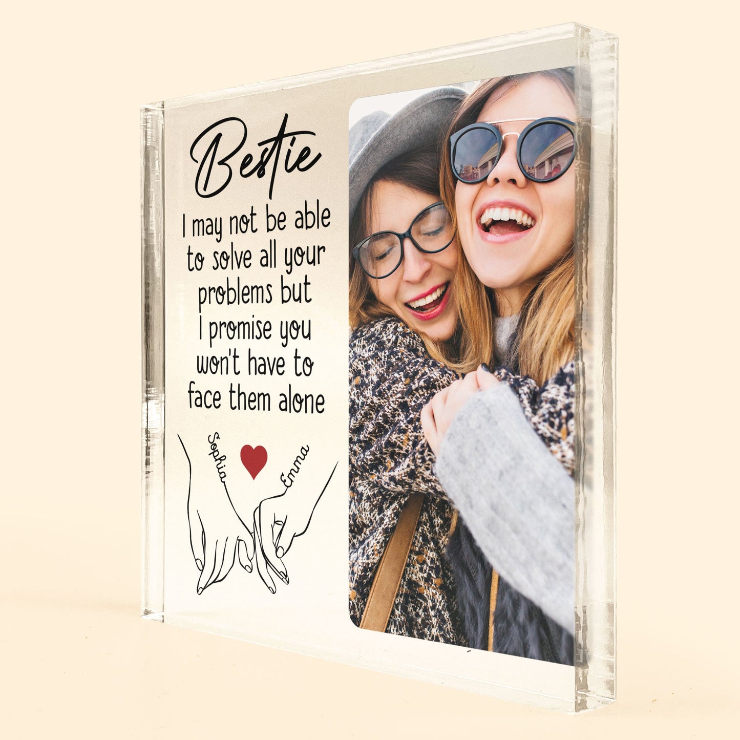 I'll Be There Bestie Promise - Personalized Acrylic Photo Plaque