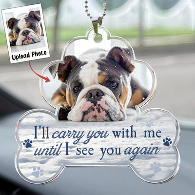 I'll Carry You With Me Forever - Personalized Photo Rear View Mirror Accessory