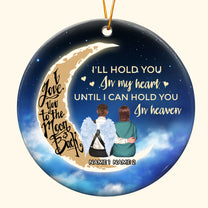 I'll Hold You In My Heart - Personalized One-sided Ceramic Ornament- Christmas Gift For Widow, Widower