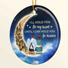 I&#39;ll Hold You In My Heart - Personalized One-sided Ceramic Ornament- Christmas Gift For Widow, Widower