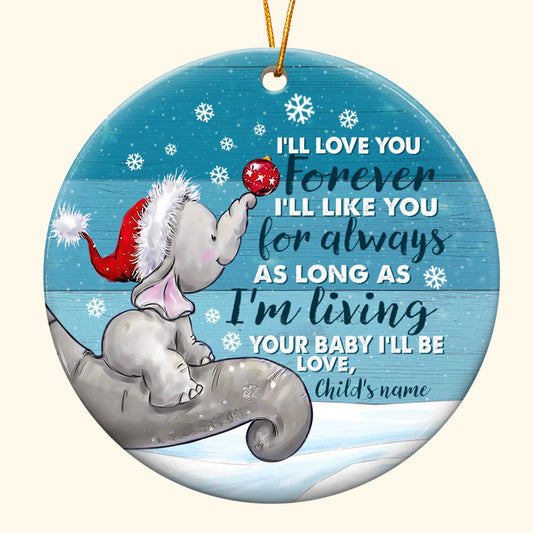 I'll Love You Forever - Personalized Car Ornament - Christmas Gift For Mother