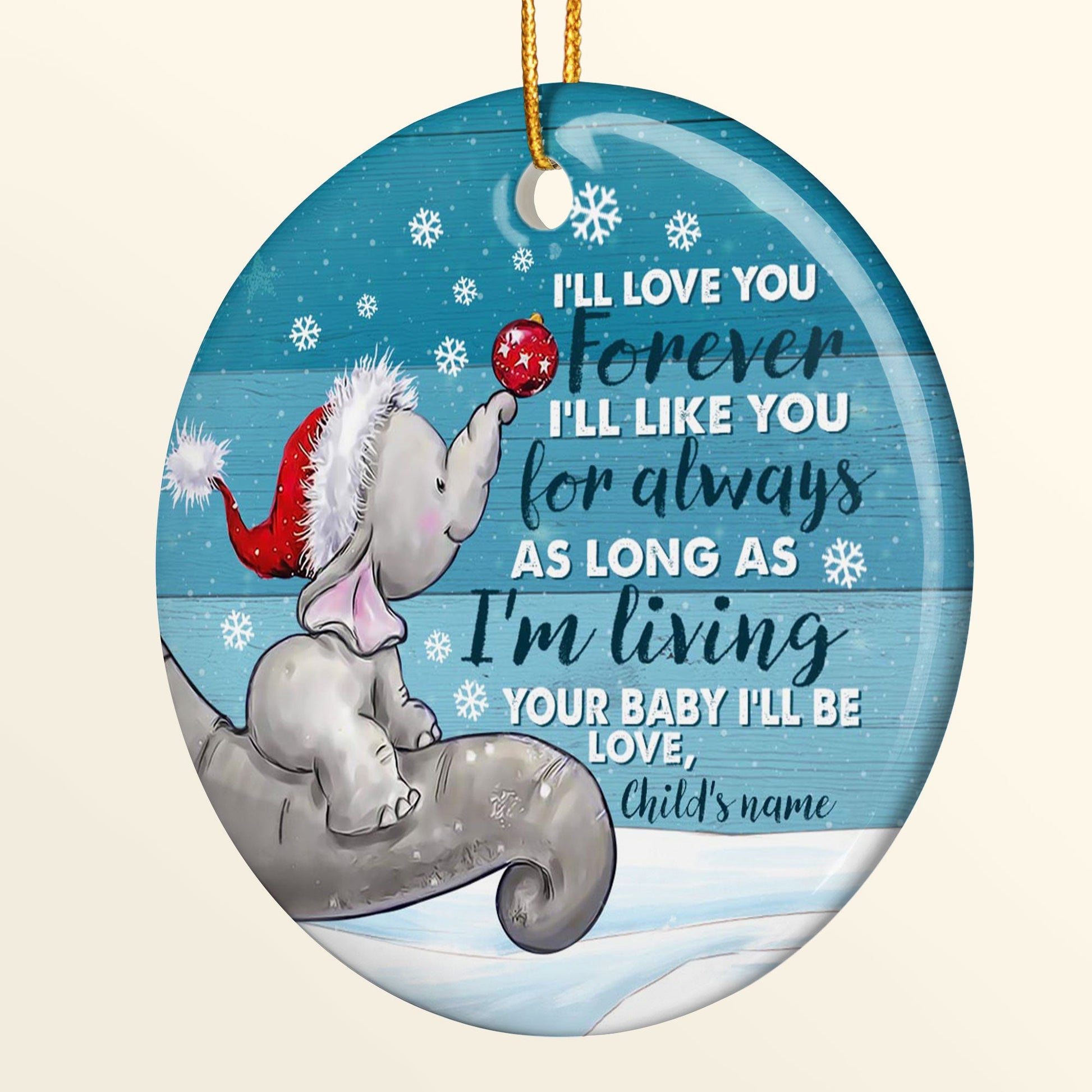 I'll Love You Forever - Personalized Car Ornament - Christmas Gift For Mother