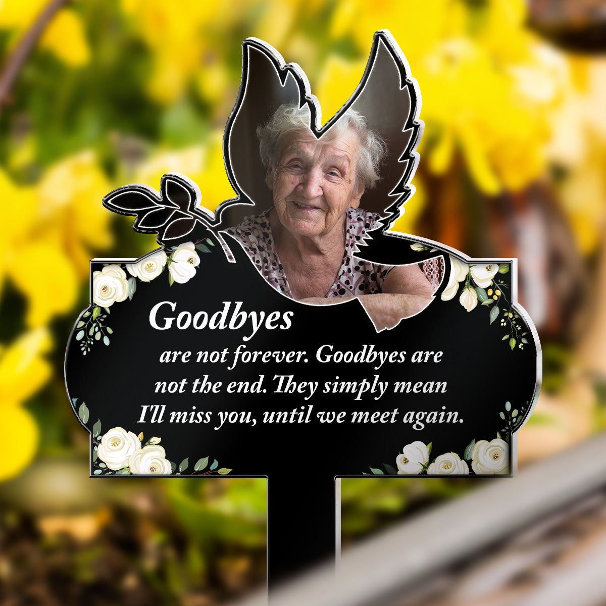 I'll Miss You Until We Meet Again - Personalized Acrylic Photo Garden Stake