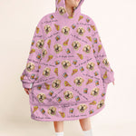 I'm A Simple Woman - Personalized Oversized Blanket Hoodie - Birthday Mother's Day Gift For Dog Mom, Cat Mom