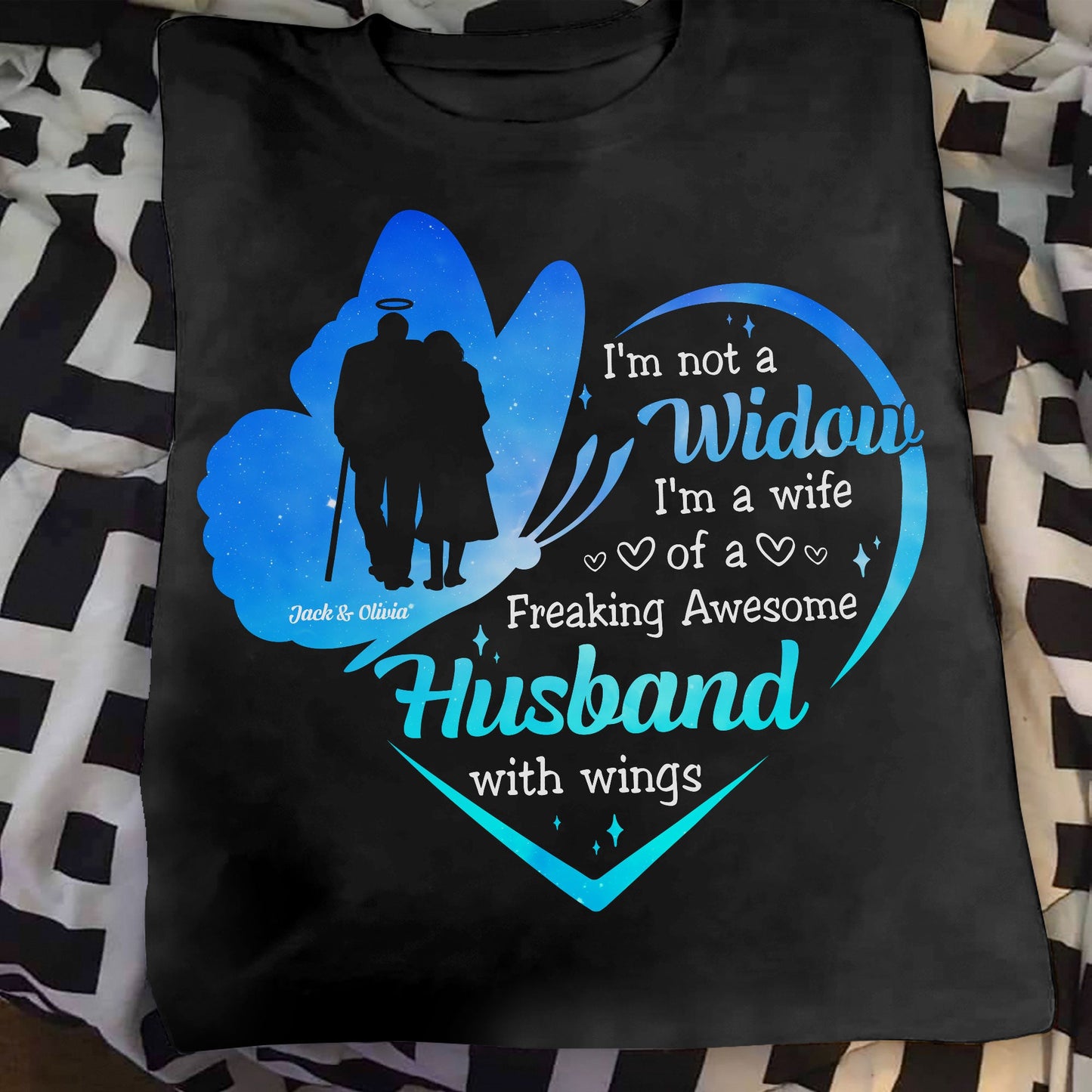 I'm A Wife Of A Freaking Awesome Husband With Wings - Personalized Shirt