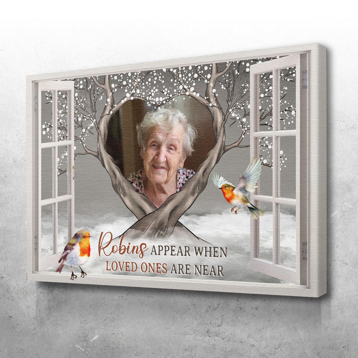 I'm Always With You Memorial Gifts - Personalized Wrapped Photo Canvas