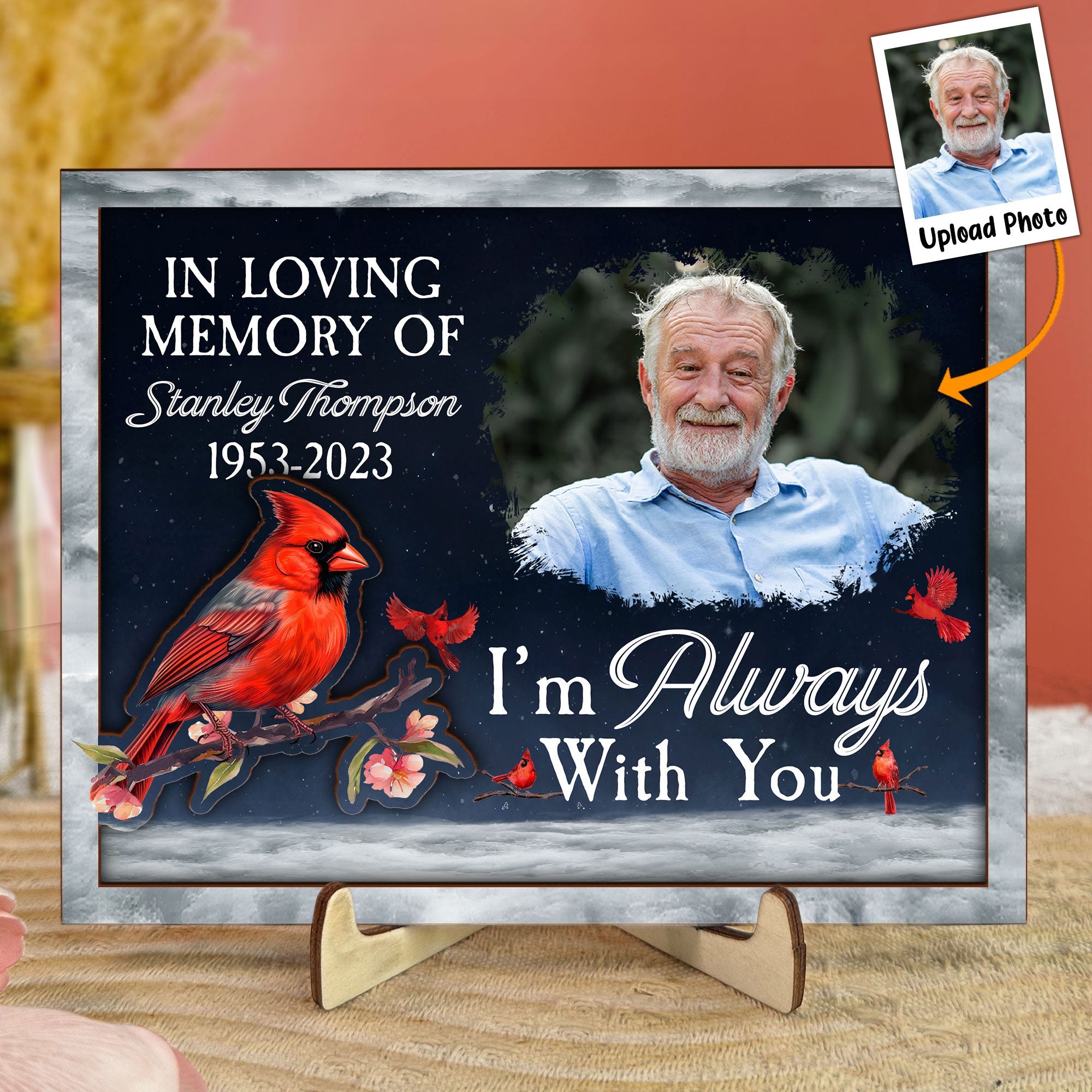 I'm Always With You - Personalized 2 Layers Wooden Photo Plaque – Macorner