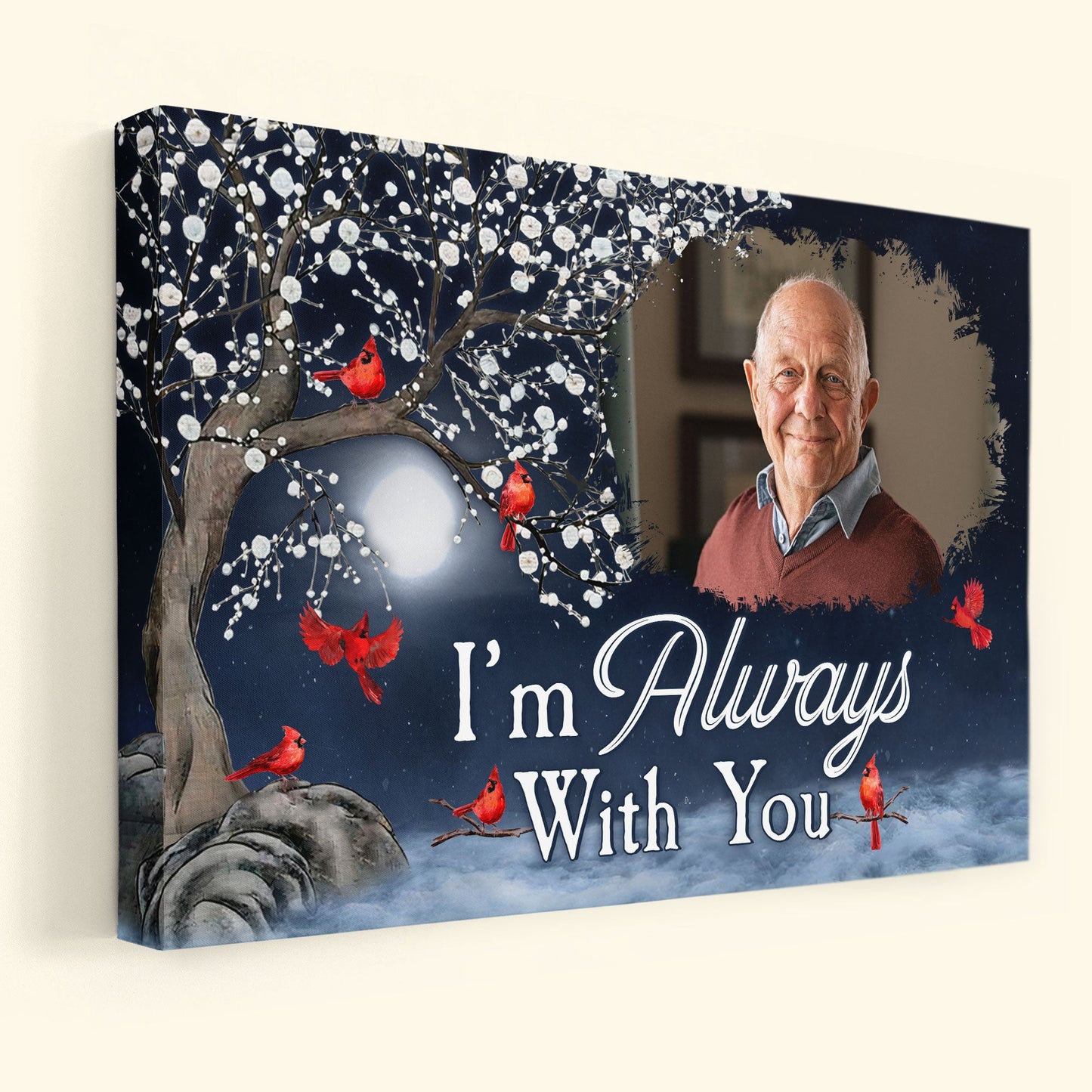 I'm Always With You - Personalized Photo Wrapped Canvas