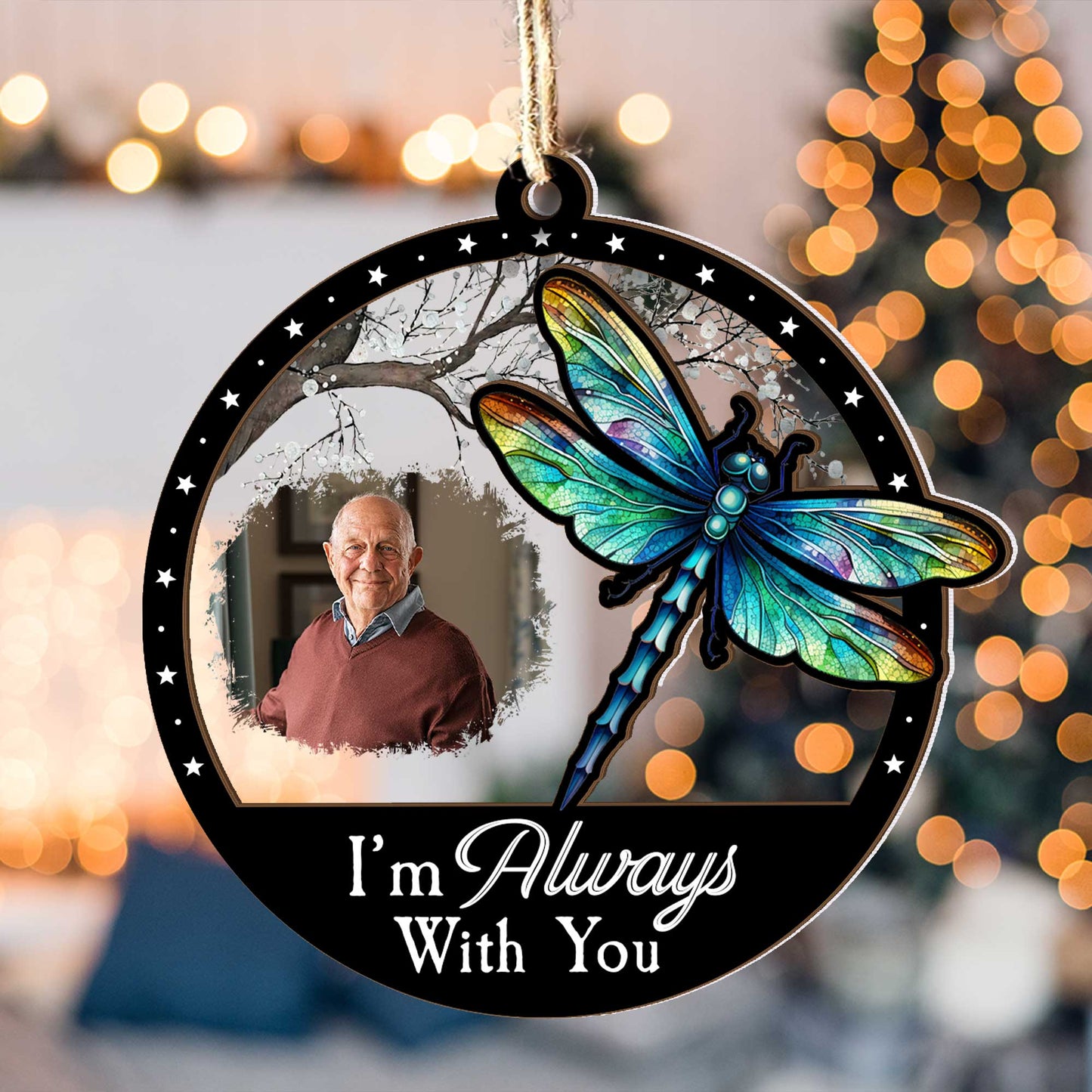 I'm Always With You - Personalized Wood And Acrylic Photo Ornament