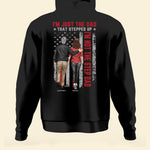 I'm Just The Dad That Stepped Up - Personalized Back Printed Shirt