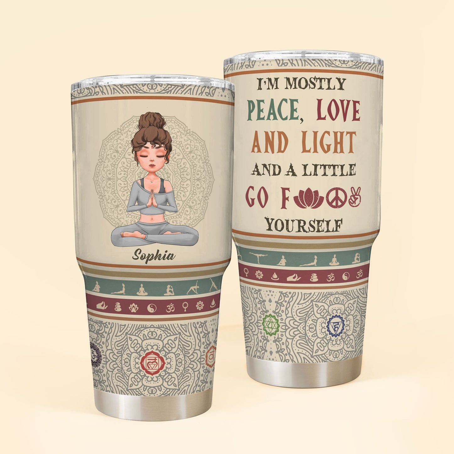 I'm Mostly Peace, Love And Light New Version - Personalized 30oz Tumbl –  Macorner
