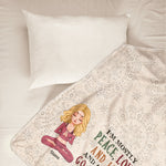 I'm Mostly Peace Love And Light - Personalized Blanket - Birthday, Loving Gift For Yoga Lover