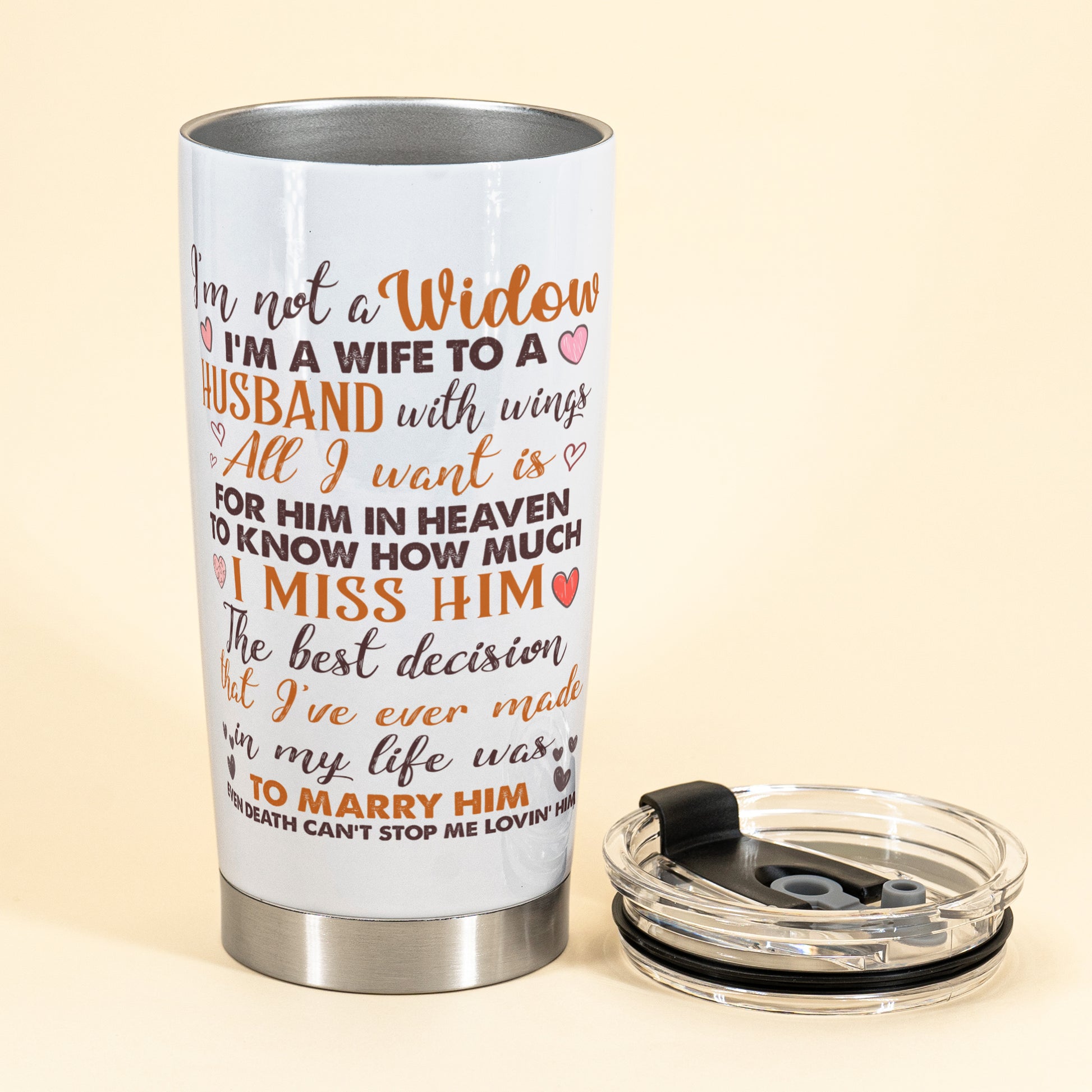 I'm Not A Widow - Personalized Tumbler Cup - Christmas Gift For Family Memorial