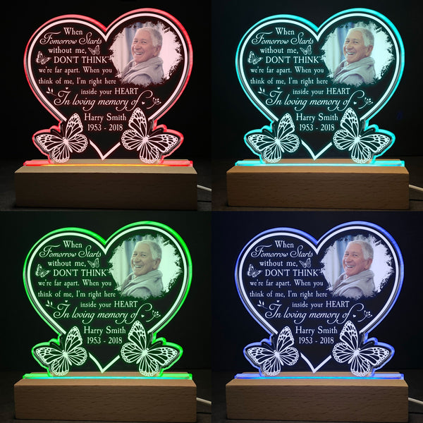 (Photo Inserted) I'm Right Here Inside Your Heart - Personalized 3D LE ...