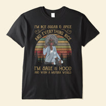 Im-Sage-And-Hood-Personalized-Shirt-Gift-For-Black--Woman-Girl-Sitting-Illustration