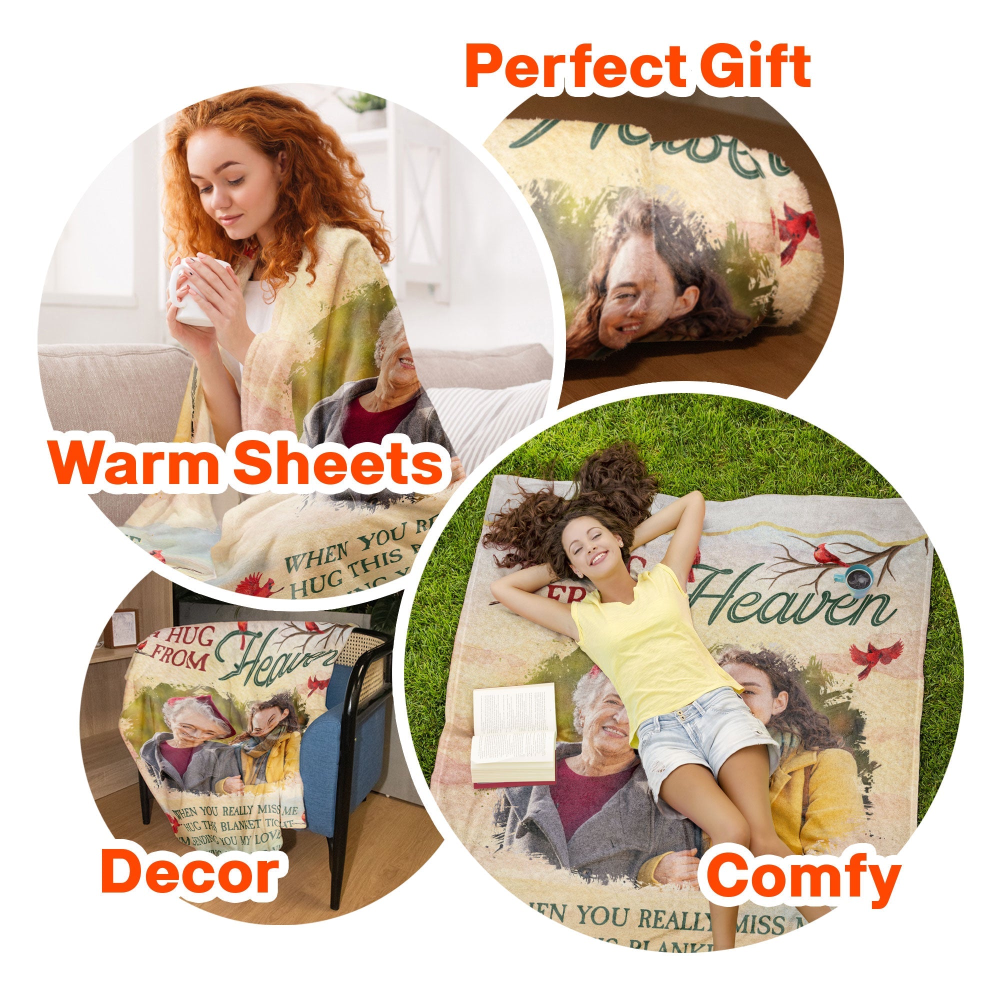 I'm Sending You My Love & Hug - Personalized Photo Blanket