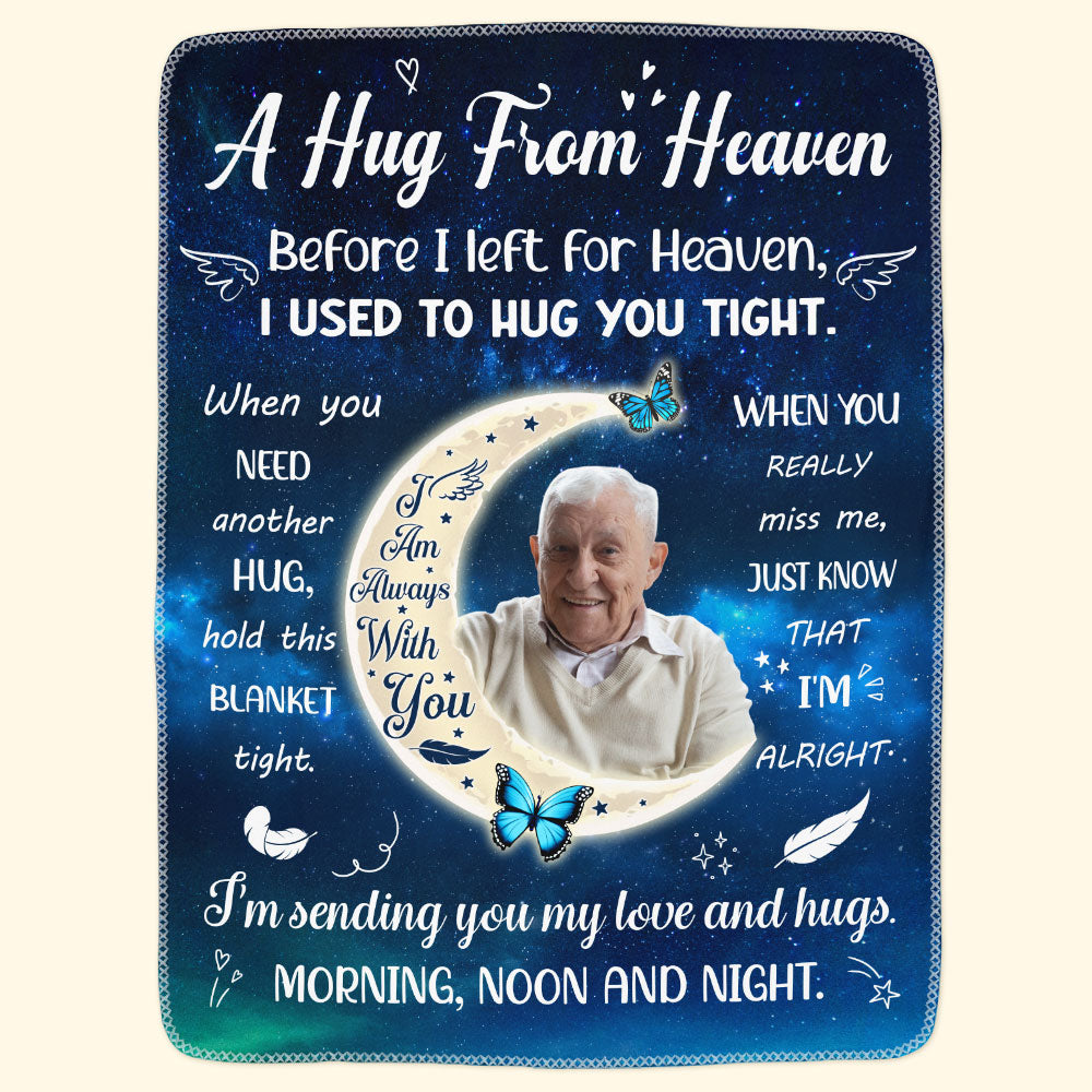 I'm Sending You My Love & Hugs Memorial Gift - Personalized Photo Blanket