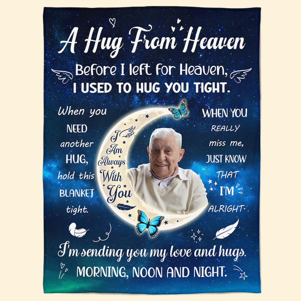 I'm Sending You My Love & Hugs Memorial Gift - Personalized Photo Blanket