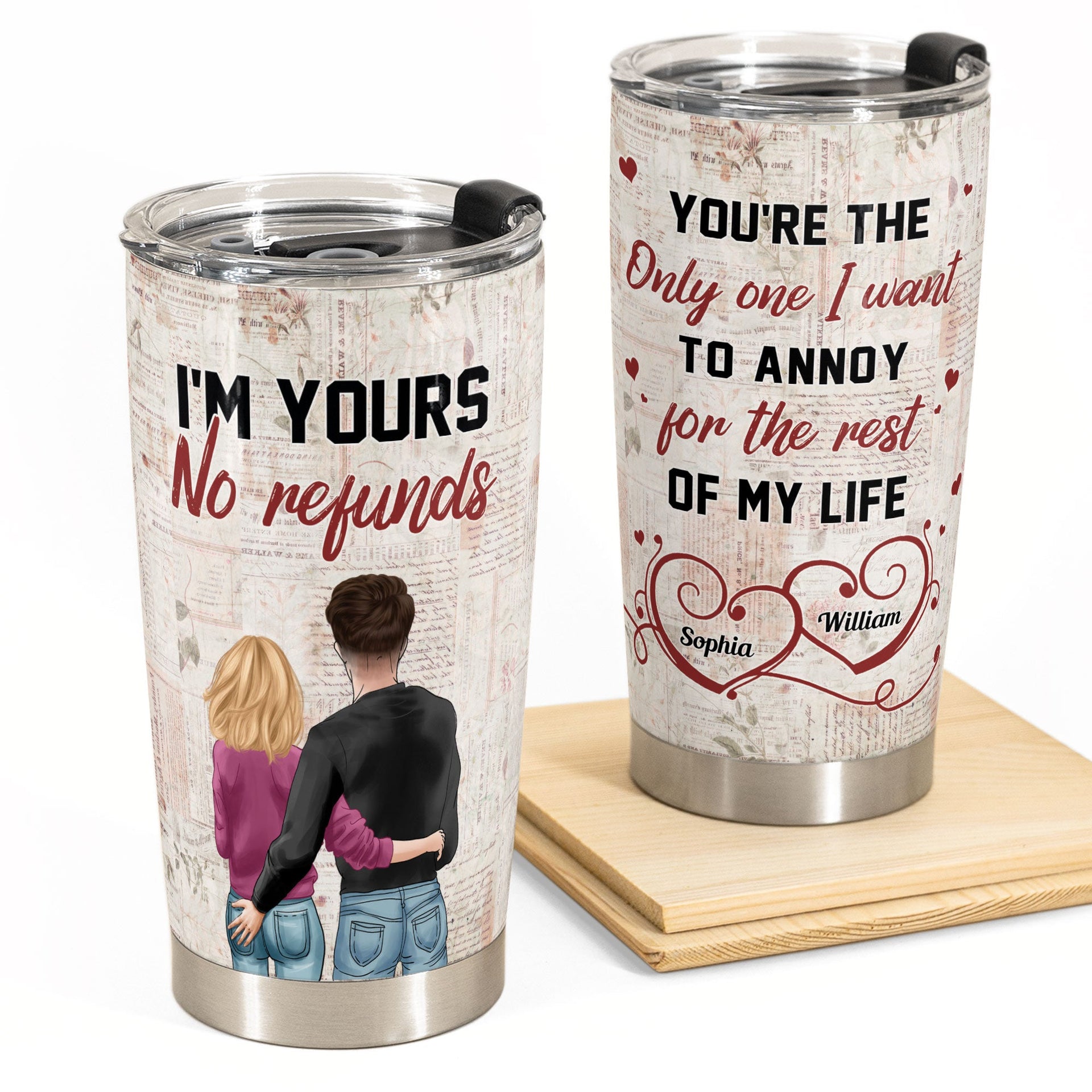 I Love You The Most - Personalized Photo Tumbler 20oz with Handle – Macorner