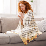 In A World Full Of Roses Be A Sunflower - Personalized Blanket - Birthday,Graduation Gift For Daughter