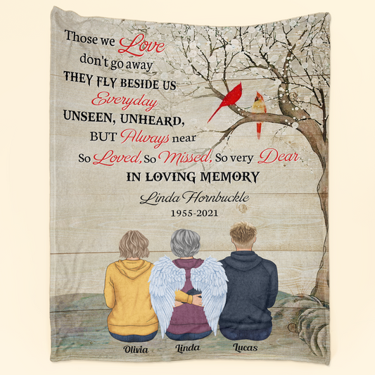 In Loving Memory Mom - Personalized Blanket - Memorial Mother's Day Missing Gift For Sons, Daughters