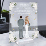 In Loving Memory Of Those Who Are Forever In Our Hearts - Personalized Acrylic Plaque - Bride & Groom