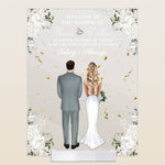 In Loving Memory Of Those Who Are Forever In Our Hearts - Personalized Acrylic Plaque - Bride & Groom