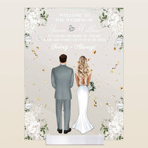 In Loving Memory Of Those Who Are Forever In Our Hearts - Personalized Acrylic Plaque - Bride & Groom