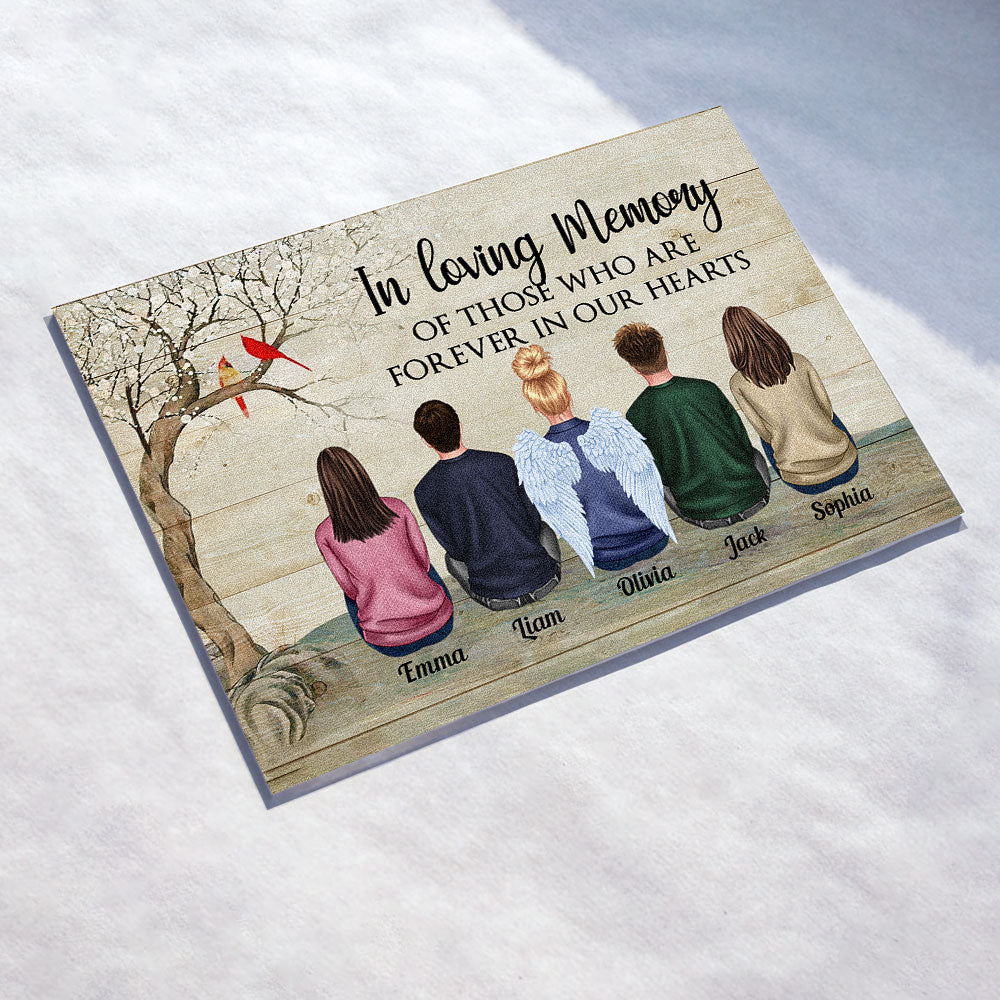 In Loving Memory Of Those Who Are Forever In Our Hearts - Personalized Acrylic Plaque