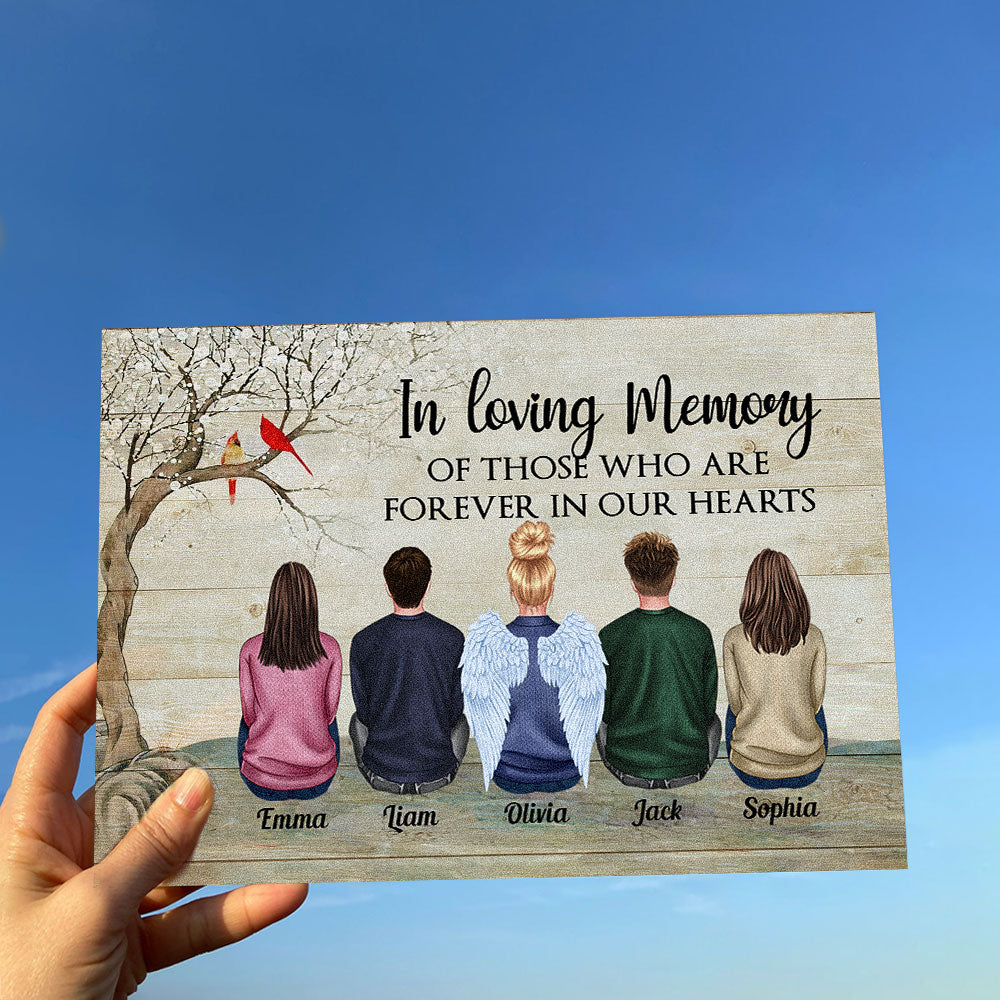 In Loving Memory Of Those Who Are Forever In Our Hearts - Personalized Acrylic Plaque