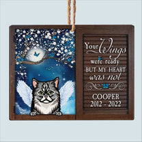 In Loving Memory - Personalized Wooden Ornament - Christmas Gift Memorial Gift For Cat Lovers, Cat Mom, Cat Dad