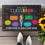 In My Classroom Everything Is Okay - Personalized Doormat - Birthday, Back To School, Classroom Decor Gift For Teachers, School Workers, Students