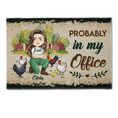 In My Garden In My Office - Personalized Doormat
