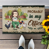 In My Garden In My Office - Personalized Doormat - Outdoor Decoration, Welcome Doormat Gift For Farmer, Gardener, Plant Lady, Mom