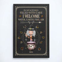In My Kitchen Filled With Care - Personalized Poster/Wrapped Canvas - Halloween, Witchcraft Gift For Witches