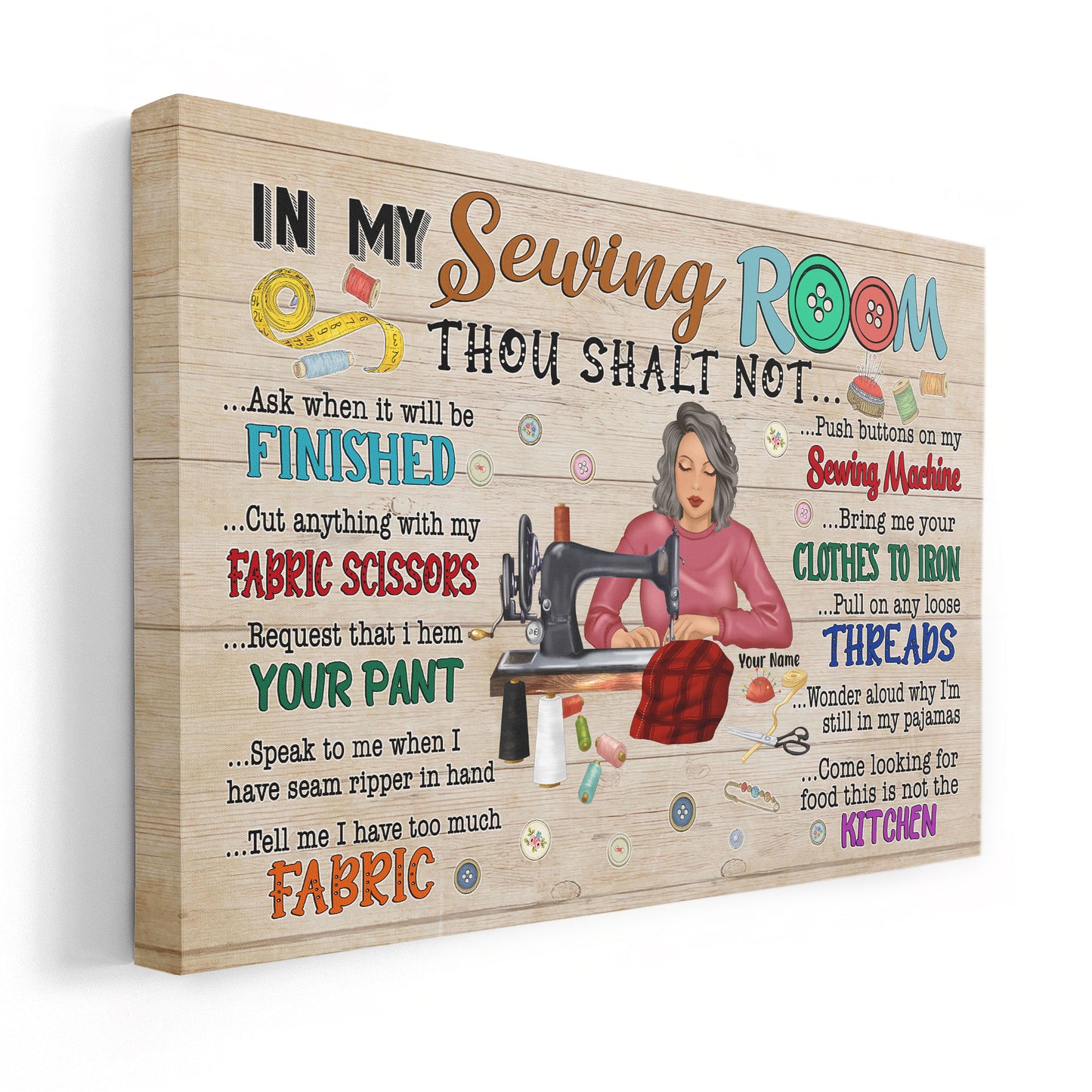 In My Sewing Room - Personalized Poster/Canvas - Gift For Quilter, Sewer