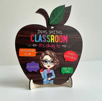 In This Classroom - Personalized 2 Layers Wooden Plaque