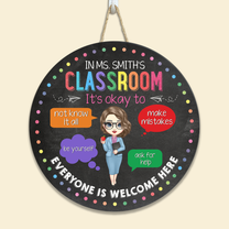 In This Classroom - Personalized Wood Sign - Back To School, Welcome, Decor Gift For Classroom, Door Sign - From Teachers, Teacher Assistants