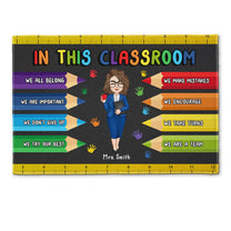 In This Classroom We Are A Team - Personalized Doormat