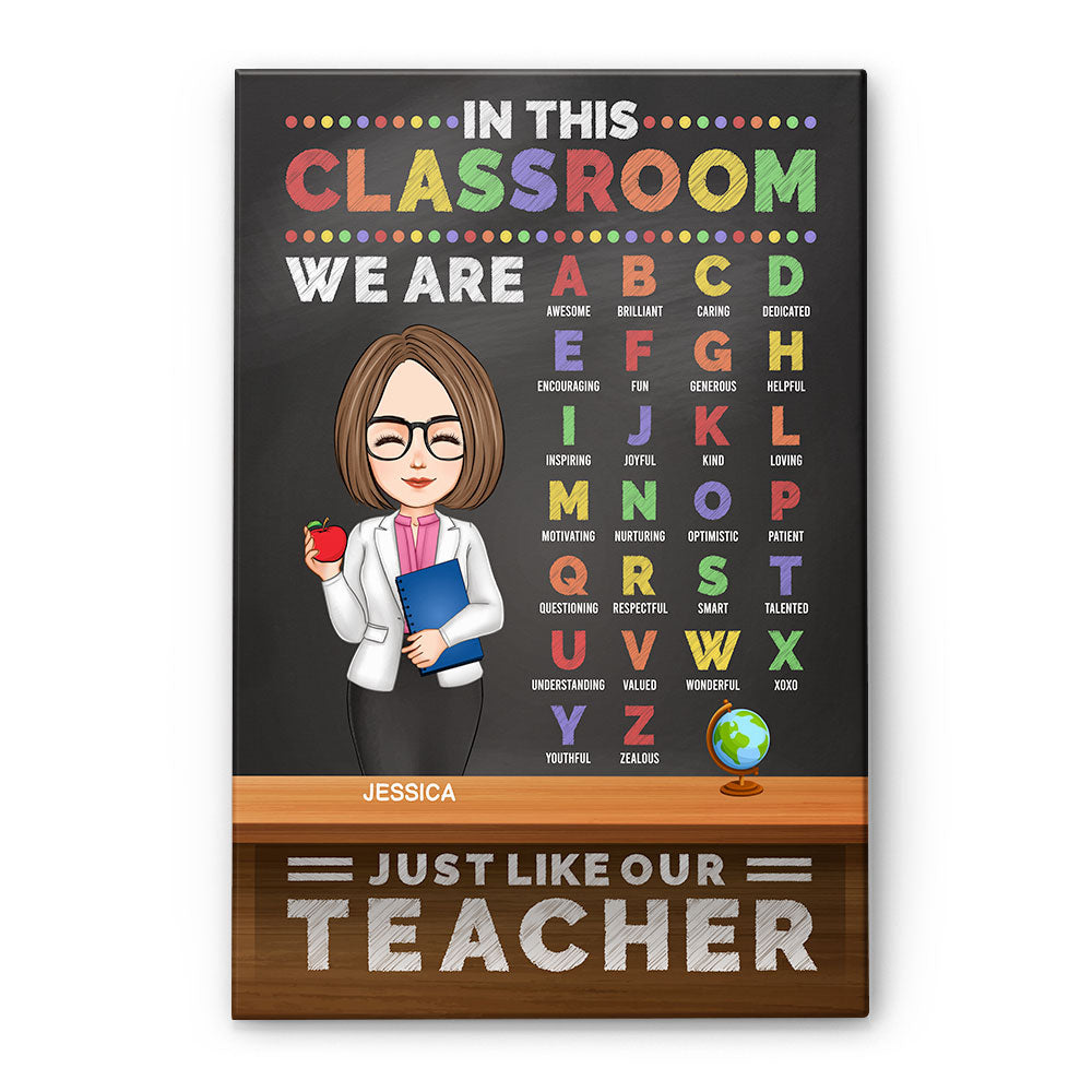 In This Classroom We Are Just Like Our Teacher - Personalized Poster/Wrapped Canvas