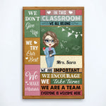 In This Classroom We're A Team - Personalized Poster/Canvas - Christmas, Loving, Welcome Gift For Classrooms, Teachers & Students