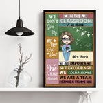 In This Classroom We're A Team - Personalized Poster/Canvas - Christmas, Loving, Welcome Gift For Classrooms, Teachers & Students