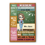 In This Classroom We're A Team - Personalized Poster/Canvas - Christmas, Loving, Welcome Gift For Classrooms, Teachers & Students