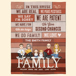 In This House We Do Family - Personalized Blanket