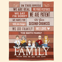 In This House We Do Family - Personalized Blanket