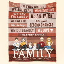 In This House We Do Family - Personalized Blanket